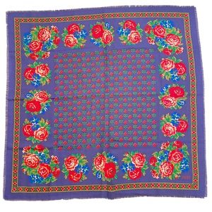 Vintage *Club 7 Echo* Scarf/Shawl/Wrap 100% Wool Made in Japan